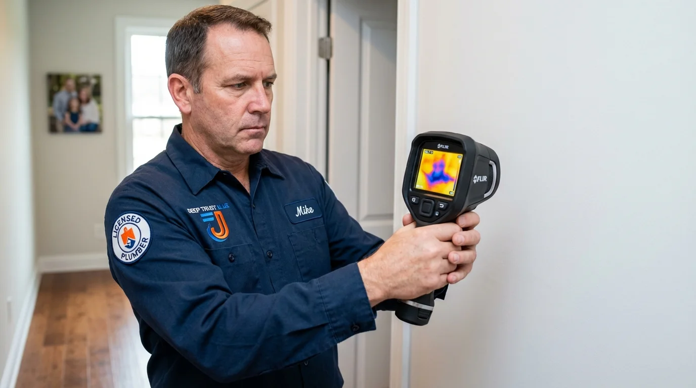 Thermal imaging leak detection by Johns Plumbing LLC in Elkin